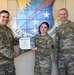 67th CW commander, Col. John Picklesimer, step promotes SSgt. Sabrina LLantada