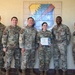 67th CW commander, Col. John Picklesimer, step promotes SSgt. Sabrina LLantada