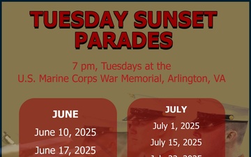 2025 Tuesday Evening Parade Dates