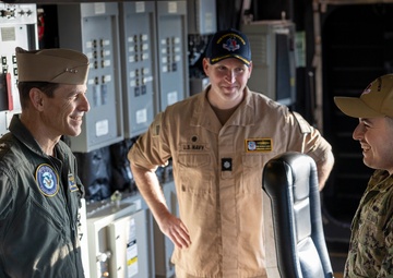 Vice Adm. Gumbleton visits USS Cooperstown at Naval Station Mayport