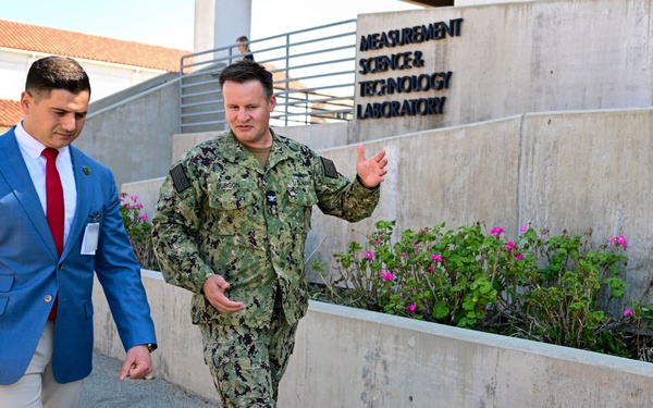 Commanding Officer Capt. Joseph Burgon speaks to Assemblyman Bill Essayli of California’s 63rd Assembly District during an official visit to Naval Surface Warfare Center, Corona Division.