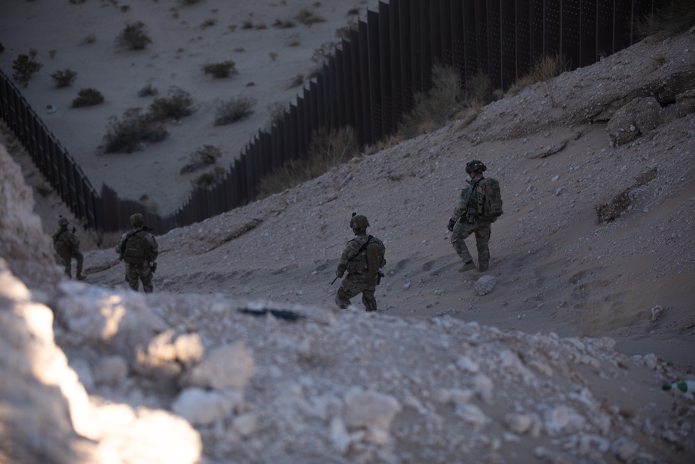U.S. Soldiers patrol along southern border through new authorities