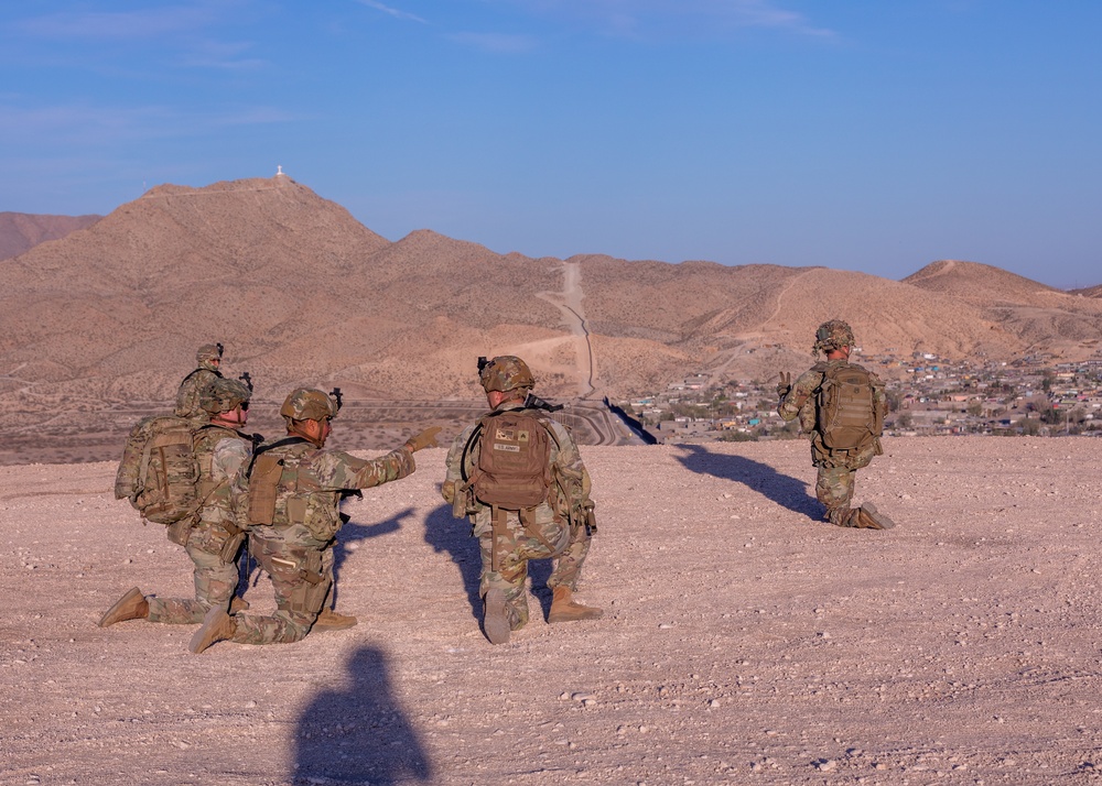 U.S. Soldiers patrol along the southern border through new authorities