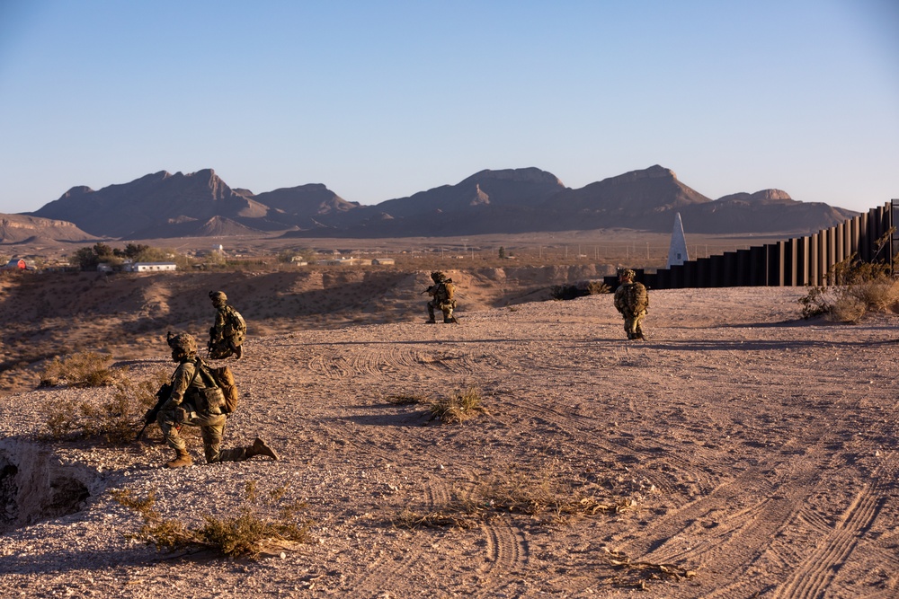 U.S Soldiers patrol along the southern border through new authorities