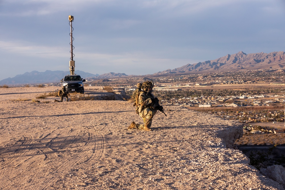 U.S Soldiers patrol along the southern border through new authorities