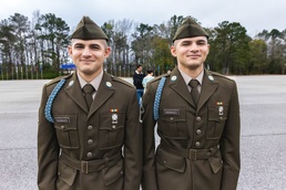 Pfcs. Andrew and Angel Rodriguez Turning Blue Ceremony