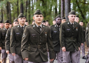 Pfcs. Andrews and Angel Rodriguez Turning Blue Ceremony