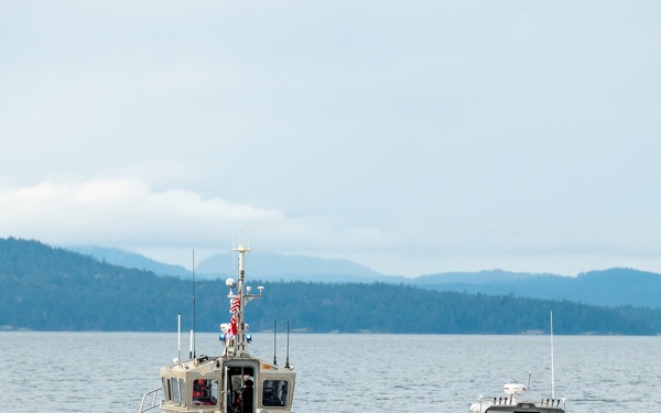 U.S. Coast Guard Station Bellingham patrol the San Juan Islands, Washington, in support of Operation Arctic Fox