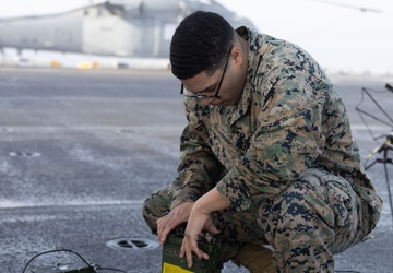 Aircraft refueling onboard USS Iwo Jima