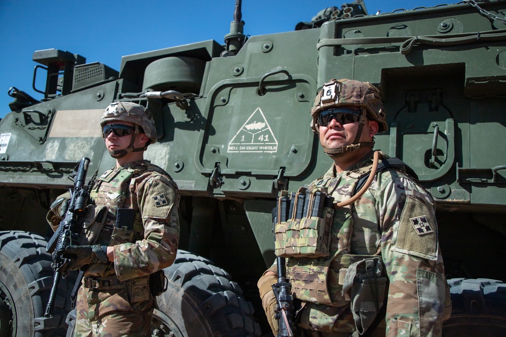 JTF-SB Strykers prepare for first patrols along the southern border