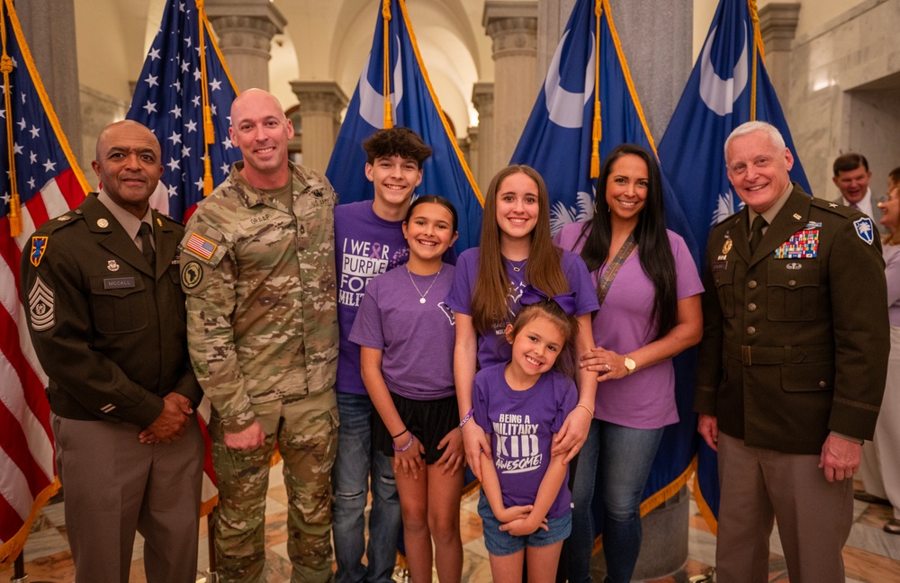 Month of the Military Child proclamation event at SC State House