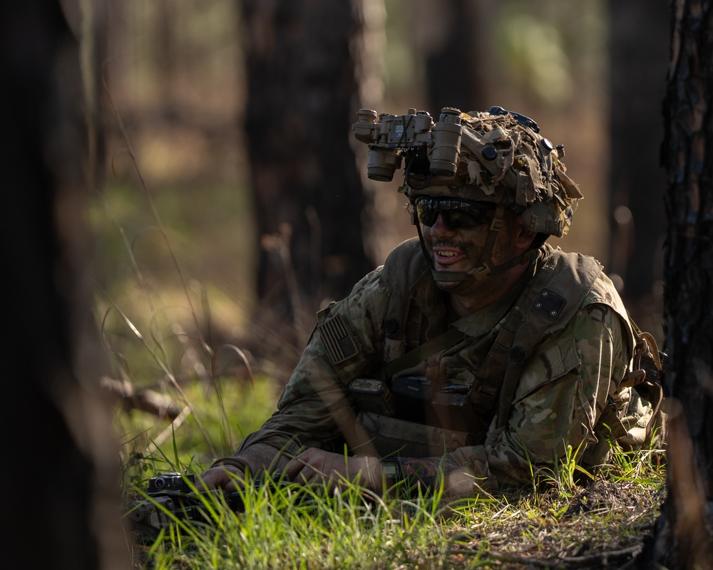 2nd Brigade Combat Team, 82nd Airborne Division paratroopers dig fighting positions and conduct patrols during JRTC 25-05.