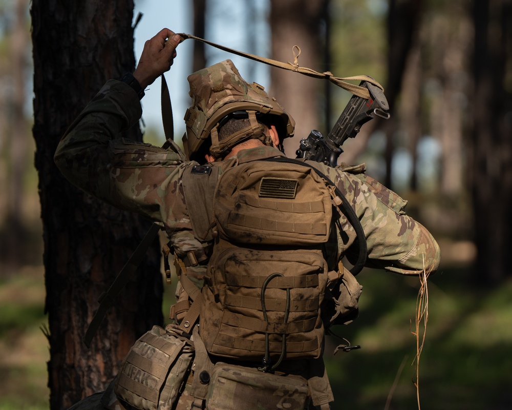 2nd Brigade Combat Team, 82nd Airborne Division paratroopers dig fighting positions and conduct patrols during JRTC 25-05.