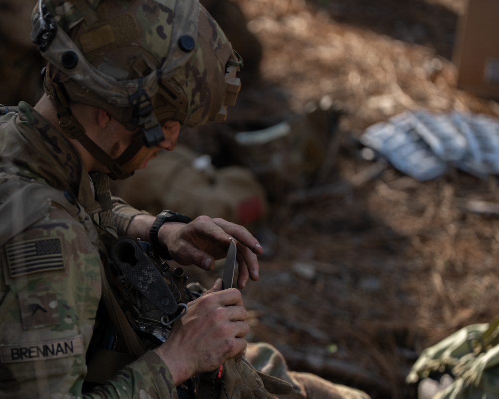 2nd Brigade Combat Team, 82nd Airborne Division paratroopers dig fighting positions and conduct patrols during JRTC 25-05.