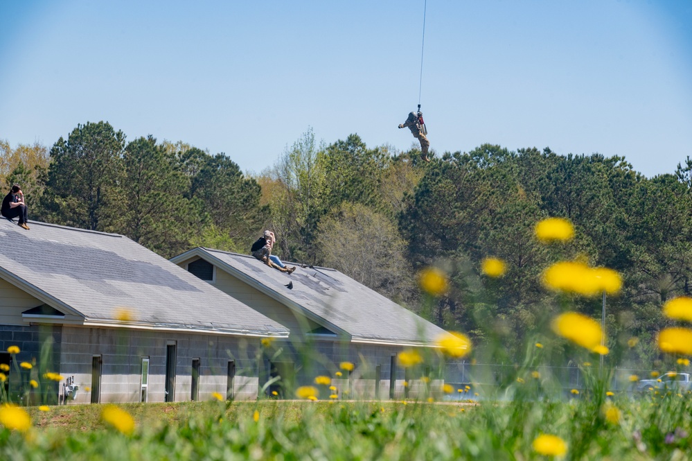Hoist Operations Simulate Casualty Recovery in Austere Environments