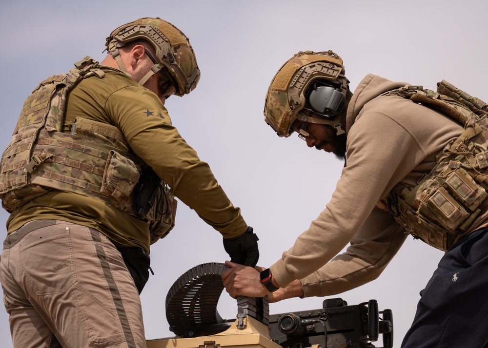 332nd ESFS trains on .50 caliber machine gun; enforces battle readiness