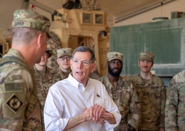Senator John Barrasso Connects with Wyoming National Guard Soldiers at Al-Tanf Garrison, Syria