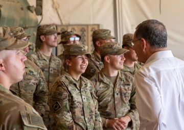 Senator John Barrasso Connects with Wyoming National Guard Soldiers at Al-Tanf Garrison, Syria, Learning About Their Hometowns