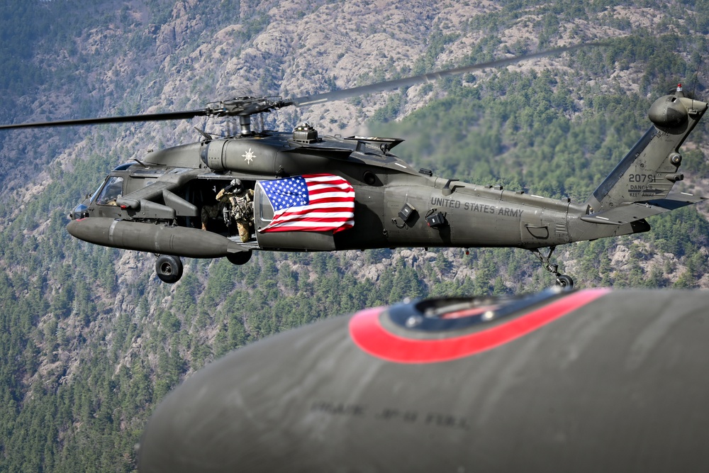 Army honors American flags during aerial training out of Incirlik