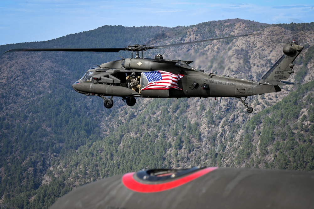 Army honors American flags during aerial training out of Incirlik