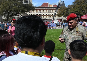 Maj. Gen. Robinson at the Alamo