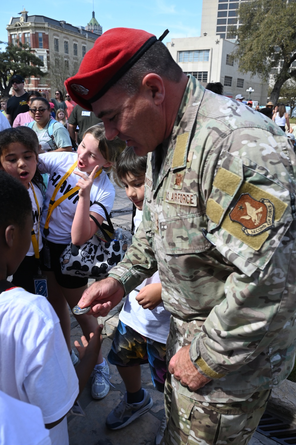Maj. Gen. Robinson at the Alamo