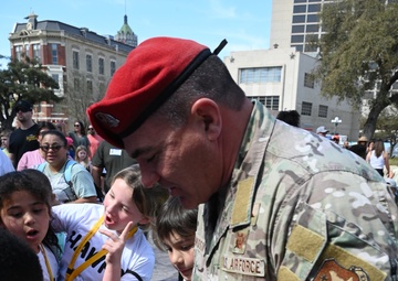 Maj. Gen. Robinson at the Alamo