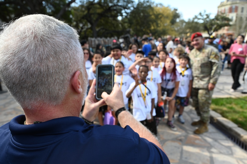 Maj. Gen. Davidson at the Alamo