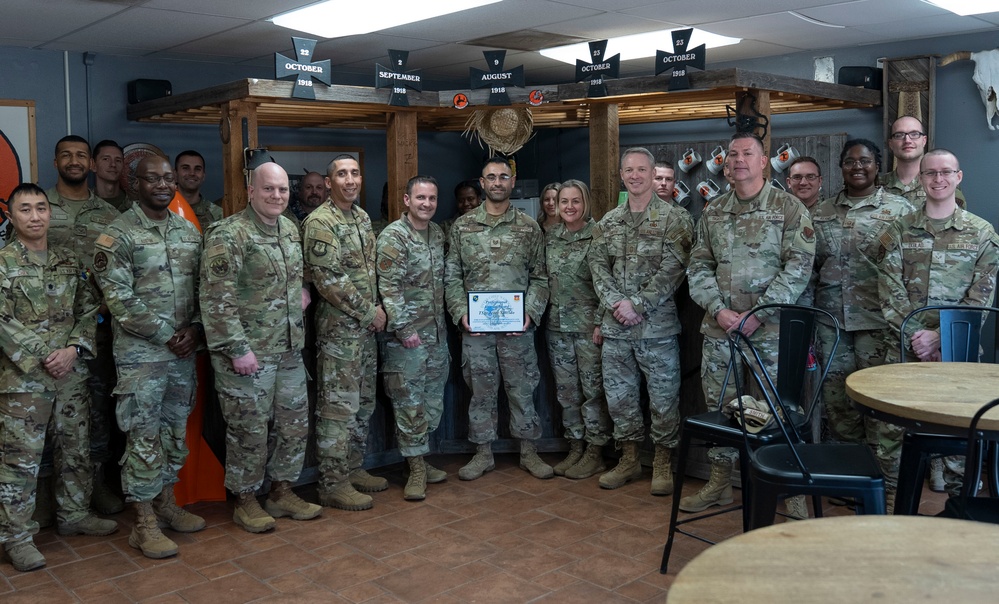 Tech. Sgt. Jerry Salcido receives Chiefs Group Professional Airman Award