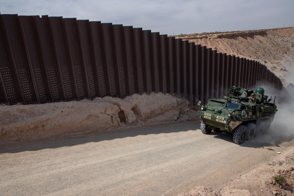 2nd Stryker Brigade convoy to the southern border