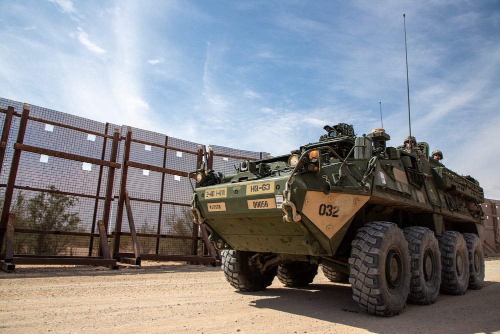 2nd Stryker Brigade convoy to the southern border