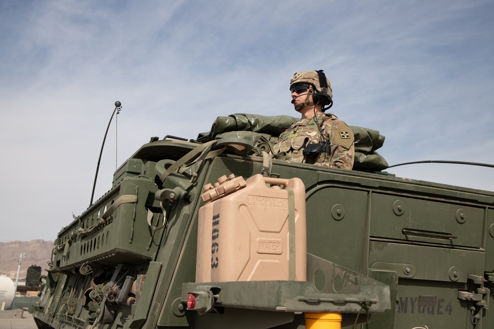 2nd Stryker Brigade convoy to the southern border