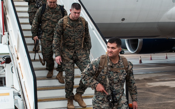 U.S. Marines, Sailors with MRF-D 25.3 arrive to Northern Territory, Australia