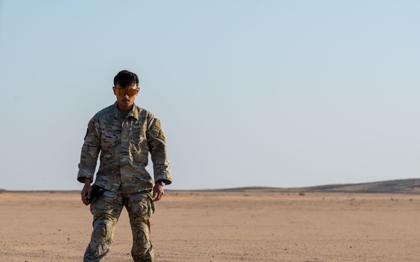 378th ECES explosive ordinance team teach host nation partners some explosive tricks