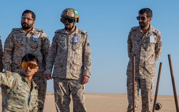 378th ECES explosive ordinance team teach host nation partners some explosive tricks