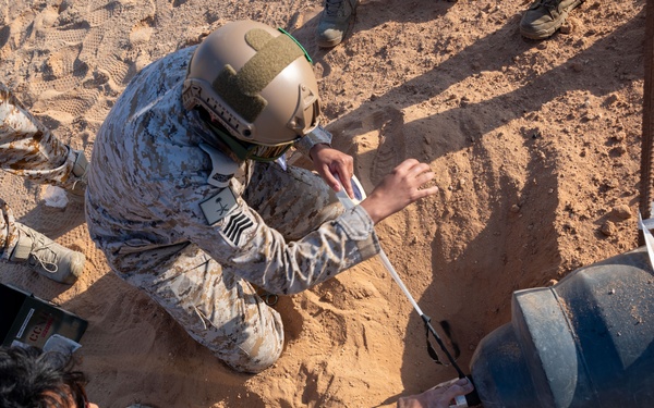 378th ECES explosive ordinance team teach host nation partners some explosive tricks