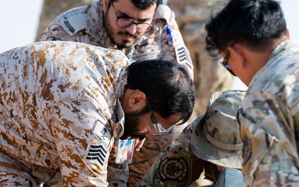 378th ECES explosive ordinance team teach host nation partners some explosive tricks