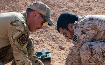 378th ECES explosive ordinance team teach host nation partners some explosive tricks