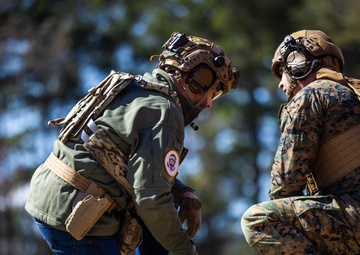 JD Vance participates in a live-fire range on Marine Corps Base Quantico