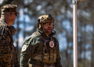 JD Vance participates in a live-fire range on Marine Corps Base Quantico