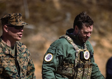 JD Vance participates in a live-fire range on Marine Corps Base Quantico