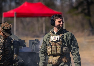 JD Vance participates in a live-fire range on Marine Corps Base Quantico