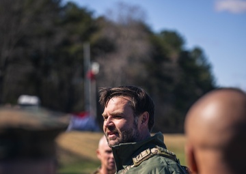 JD Vance participates in a live-fire range on Marine Corps Base Quantico