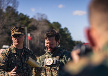 JD Vance participates in a live-fire range on Marine Corps Base Quantico