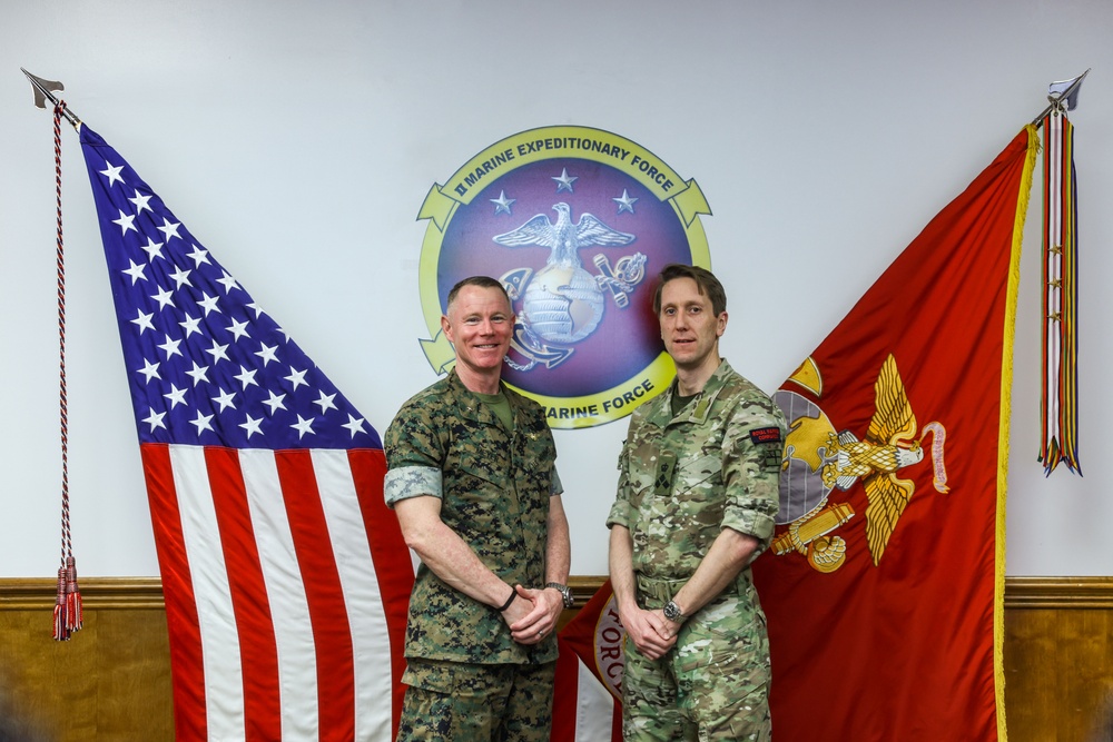 Royal Marine Corps Brigadier meets with II MEF Deputy Commanding General