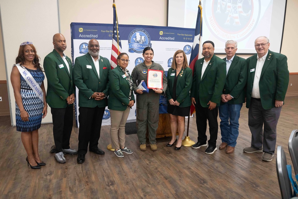 A1C Guajardo Receives The Chambers Hidden Hero Award