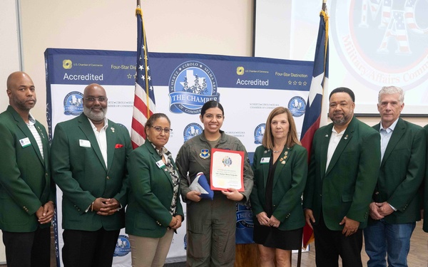 A1C Guajardo Receives The Chambers Hidden Hero Award