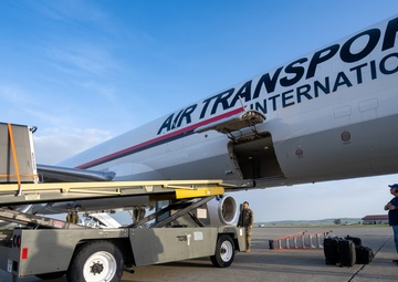 Travis AFB Airmen put new cargo conveyor system to the test