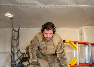 Travis AFB Airmen put new cargo conveyor system to the test