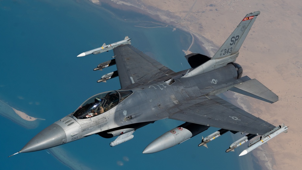 U.S. Fighting Falcons conduct Defensive Counter-Air operations over the CENTCOM AOR